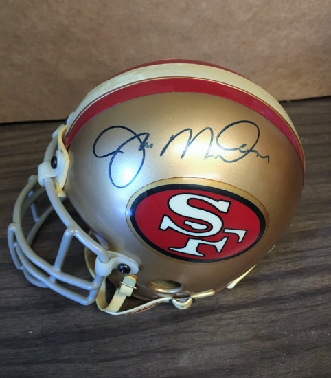 Joe Montana autographed 49er Mini Helmet w/JSA Holo