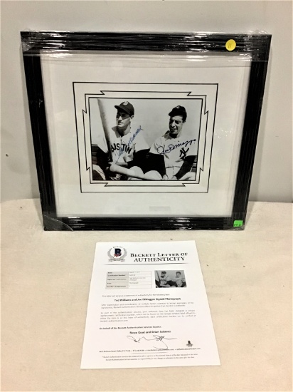 Ted Williams and Joe DiMaggio Signed Photograph - Full Beckett LOA COA