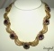 Vintage Scalloped Purple Rhinestone Necklace