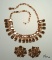 Vintage Weiss Bronze Rhinestone Necklace and Earring Set