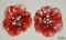 Vintage Vendome Cellulose Acetate Flower Earrings
