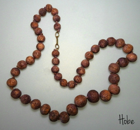 Unusual Hobe Lava Rock Necklace