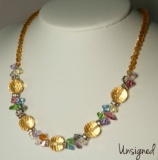 Gorgeous Vintage Faceted Crystal Bead Necklace