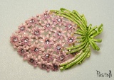 Vintage Pastelli Enameled Flower Brooch