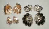 Four Pair of Vintage Earrings