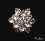 Small Vintage Austrian Crystal Brooch