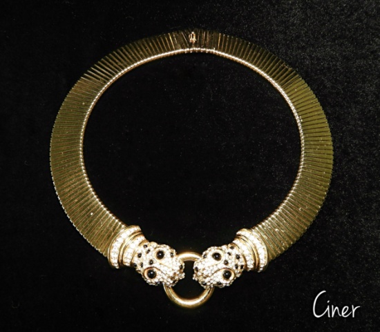 Vintage Ciner Panther Collar Necklace