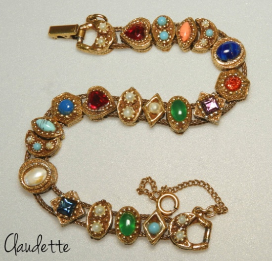 Vintage Goldette NY Slider Bracelet