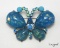 Bright Blue Confetti Butterfly