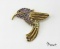 Vintage Monet Rhinestone Hummingbird Brooch