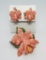 Vintage Plastic Orchid Brooch and Earring Set