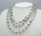 Vintage Silver AB Coated Crystal Bead Necklace