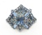 Vintage Diamond Shaped Blue Rhinestone Brooch