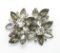 Vintage Smoke and Clear Rivet Brooch