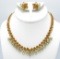 Vintage Duane Rhinestone Necklace and Earring Set