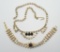 Vintage Gold AB Rhinestone Necklace and Bracelet Set