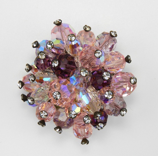 Vendome Crystal Cluster Brooch