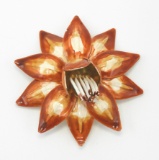 Vintage Hattie Carnegie Enameled Flower Brooch