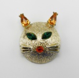 Vintage Cat Face Pin