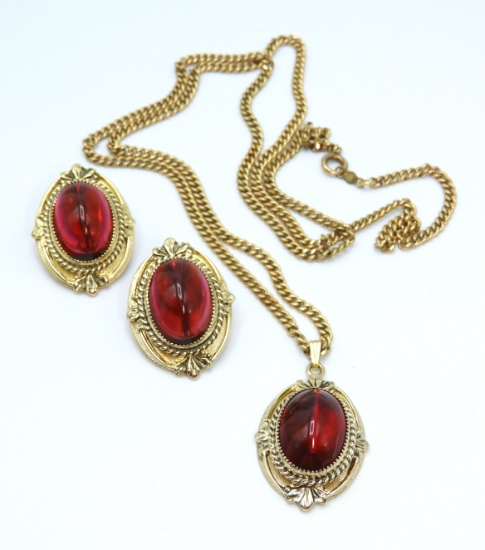 Vintage Whiting and Davis Necklace and Earring Set