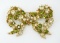 Vintage Lisner Rhinestone Bow Brooch
