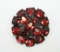 Vintage Aged Pot Metal and Czech Glass Brooch