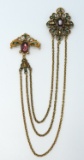 Vintage Renaissance Revival Chatelaine Brooch
