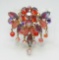 Gorgeous Givre and Sabrina Stone Dangle Brooch