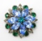 Dazzling Austrian Crystal Brooch with Specialty Stones