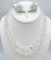 Vintage Double Strand Crystal Necklace and Earrings