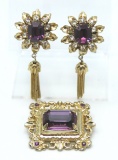 Lovely Vintage Coro Brooch and Earring Set