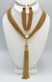 Vintage Sarah Coventry Multi-Chain Necklace and Bracelet Set