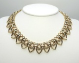Vintage Alfred Philippe Crown Trifari Heart Necklace