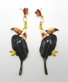 Lunch At The Ritz Toucan Earrings