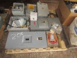 Pallet of breakers & safety switches.