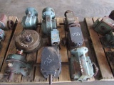 Pallet of 9 gearboxes.