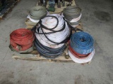 Pallet of fire hoses.