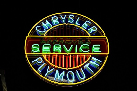 Chrysler Service Plymouth Sign