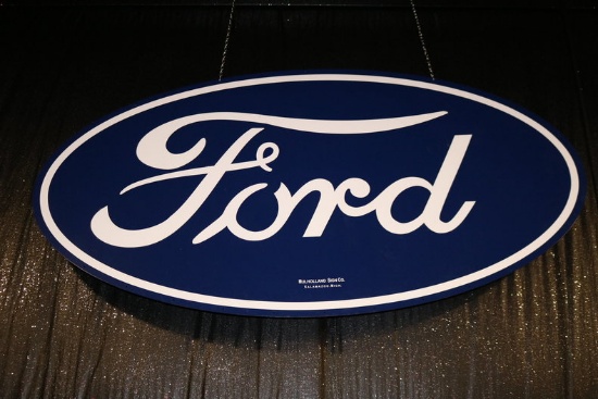 Blue & White Ford Sign