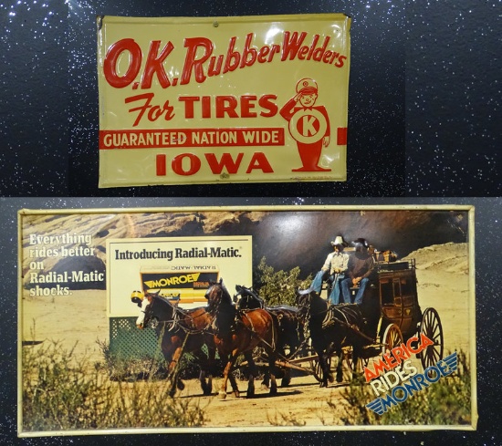 Rubber Welders Sign & Monroe Sign