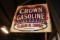 Crown Gasoline Double Sided Doorway Sign