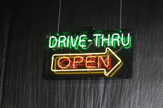 Drive Thru Open Neon Sign