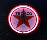 Neon Texaco Clock