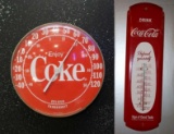 Two Coca-Cola Thermometers