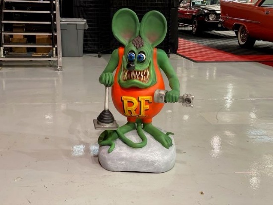 Rat Fink Statue with Tools