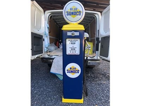 Blue Sunoco Gas Pump