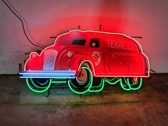 Texaco Tanker Neon Sign