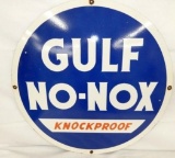 Gulf No Nox Porcelain Sign