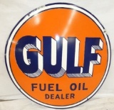 Porcelain Gulf Sign