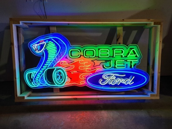 Cobra Jet Tin Neon Sign